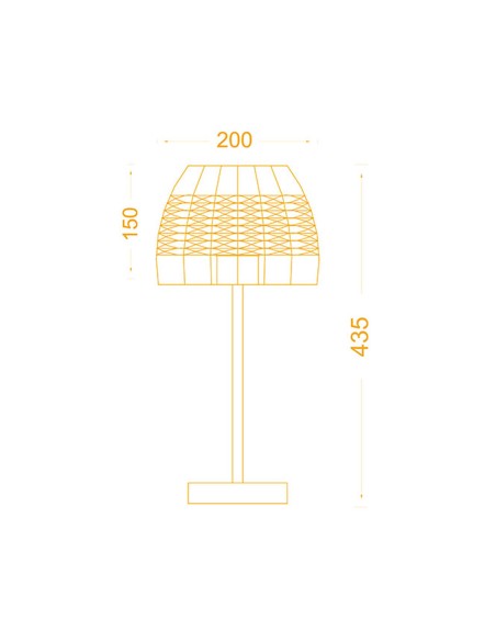 Lámpara de Mesa Marrón Ratán