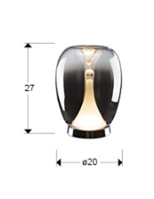 Suspiro Sobremesa Schuller Cromo Smoke