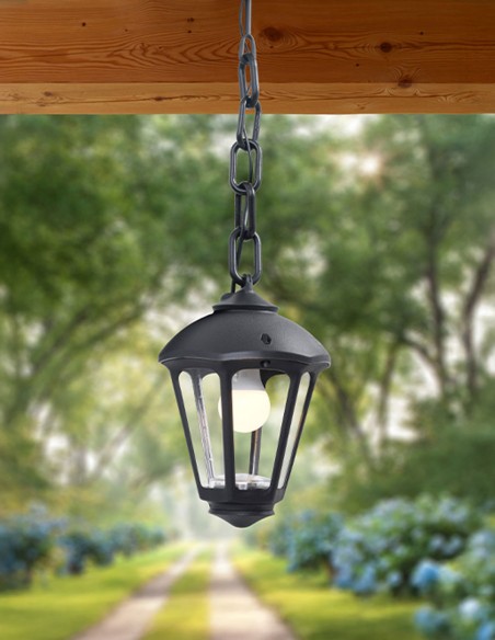 Faroles de Exterior Resina Blanco y Nagro