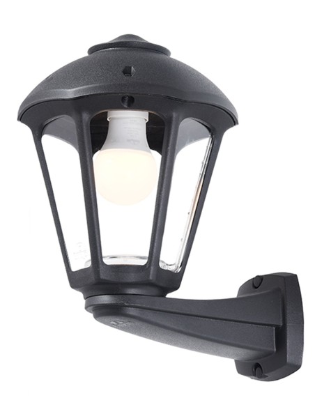 Aplique para exterior resina negro y blanco