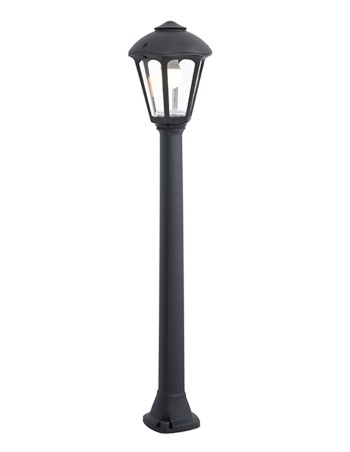 Farola 100 cm resina negra y blanca barata