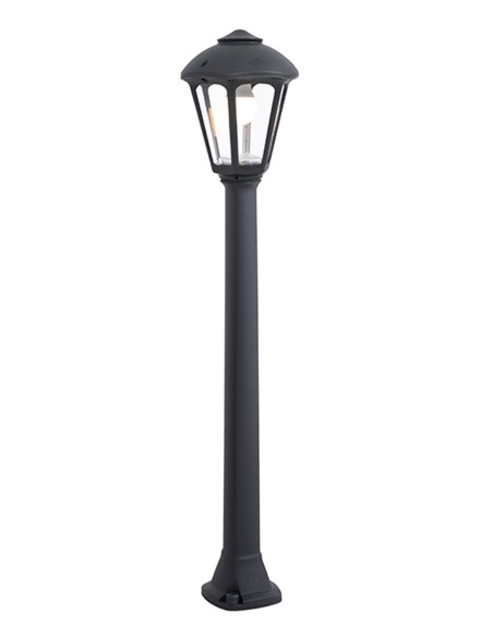 Farola 100 cm resina negra y blanca barata