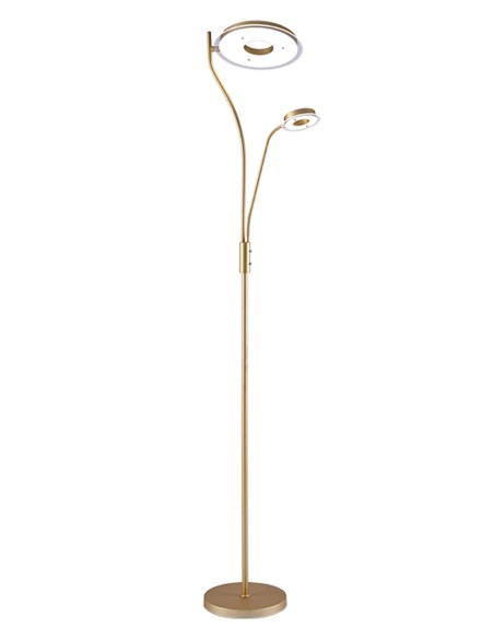 Lámpara de pie led dorada muy barata