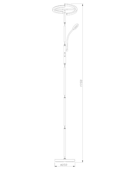 Comprar Lámpara de Pie Led Cabezal Articulable