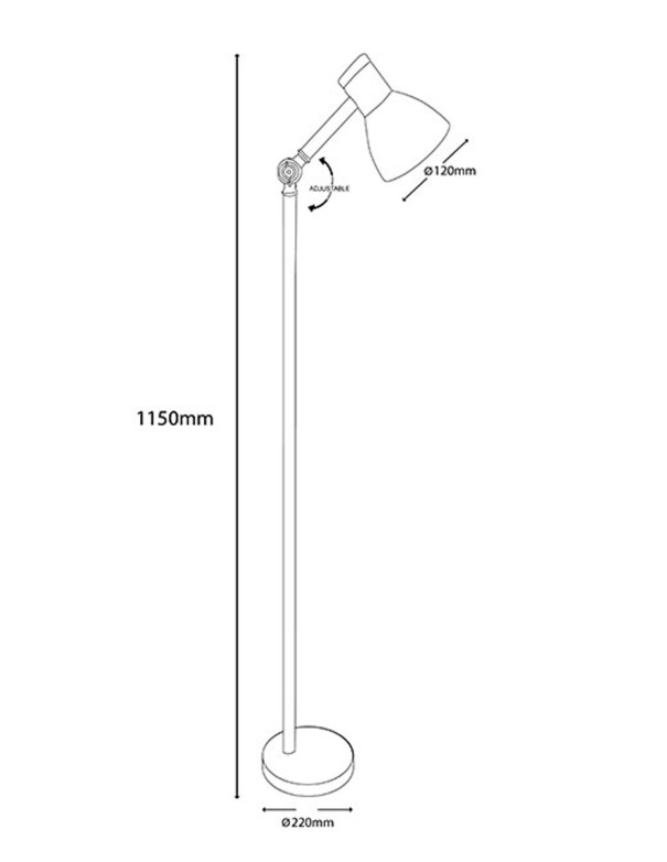 Pie de Salón Brazo Articulado Azul y...