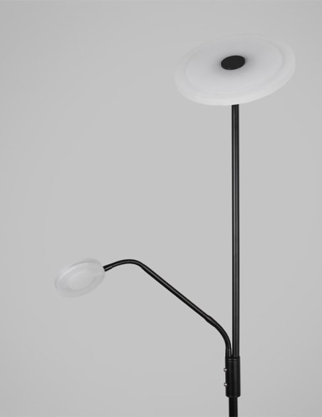 Lámpara de Pie Negro con CCT