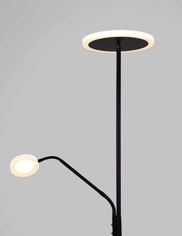 Lámpara de Pie Negro con CCT