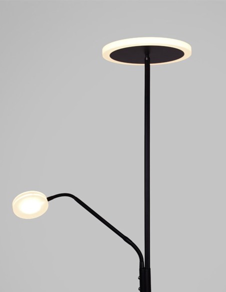 Lámpara de Pie Negro con CCT