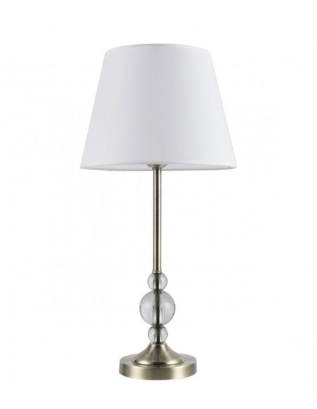 Lámpara con pantalla dorada alta