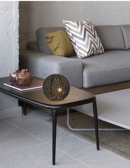 Lámpara de mesa bola perforada