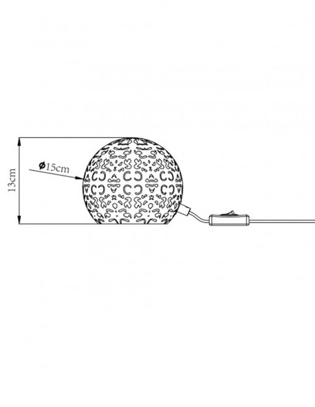 Lámpara de Mesa Bola Perforada