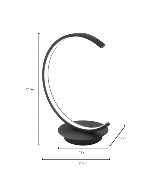 Lámpara de Mesa Led Negra