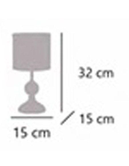 Lámpara de Mesa Dorado Viejo Pantalla de Tela