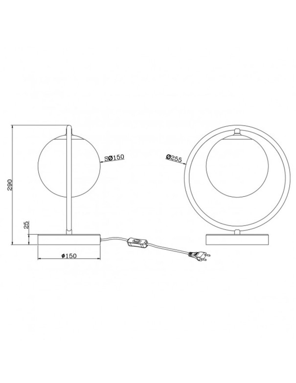 Lámpara de Mesa Circulo Latón