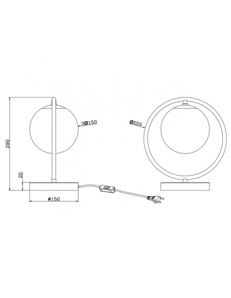 Lámpara de Mesa Circulo Latón