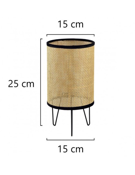 Rebajas Lámpara de Mesa Rejilla Marrón