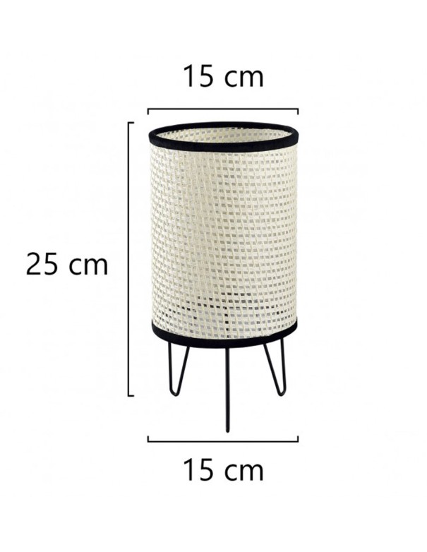 Lámpara de Mesa Rejilla Natural