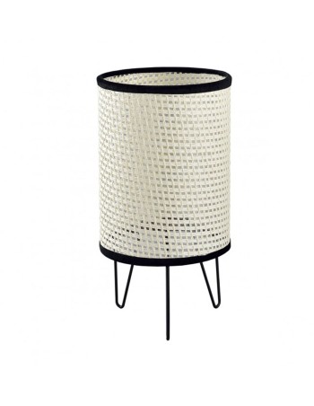 Lámpara para mesita de noche rejilla natural