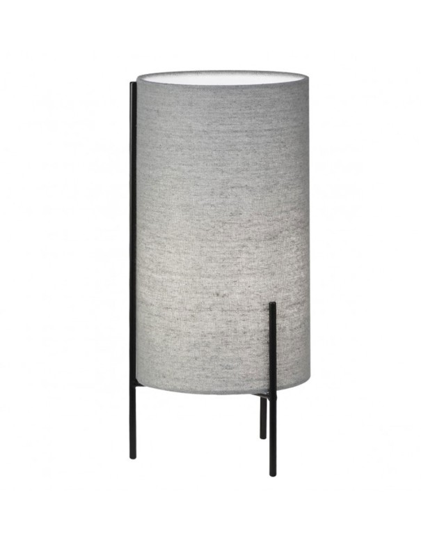 Lámpara de mesa barata textil gris