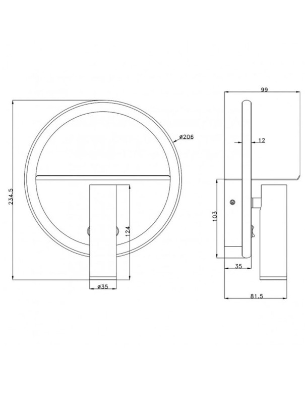 Aplique de Pared Led Blanco
