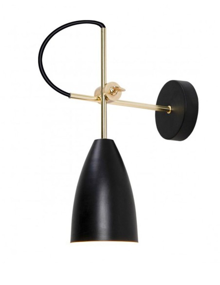 Aplique negro con rótula para orientar