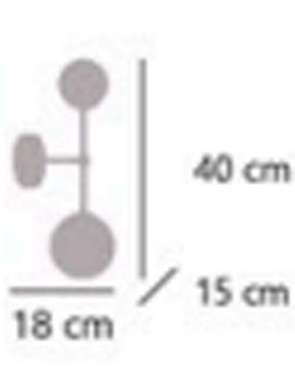 Aplique de Pared Moderno 2 Bolas Ambar