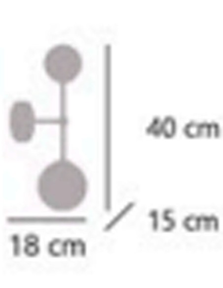 Aplique de Pared Moderno 2 Bolas Ambar