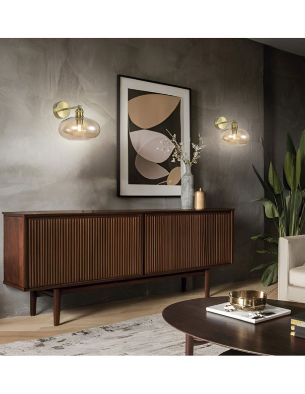 Apliques de Pared Tulipa Abierta Ambar