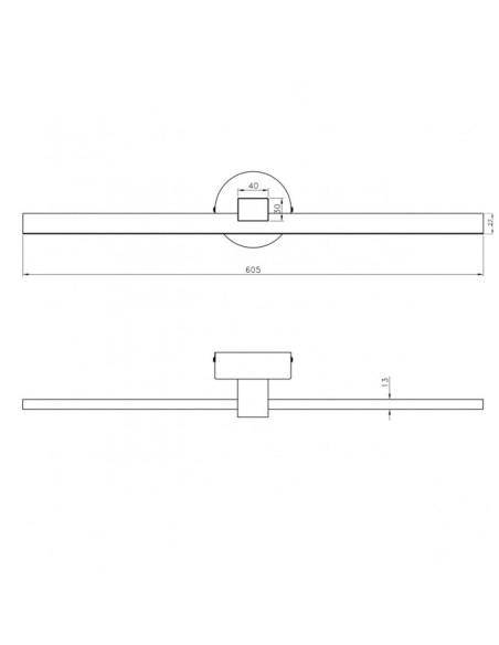 Aplique de Pared Moderno Cromo