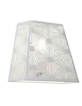 Medio aplique de metal calado blanco