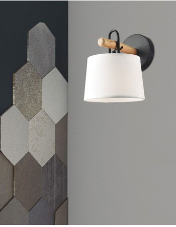 Apliques modernos negros con pantalla