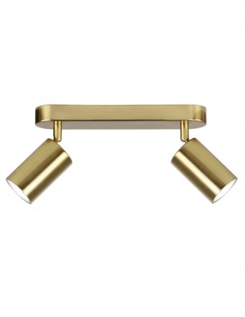 Regleta 2 luces dorada barata