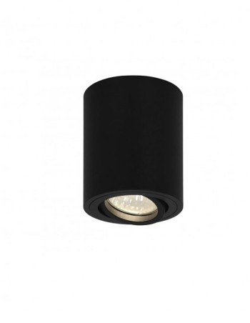 Plafón cilindro tubo negro orientable