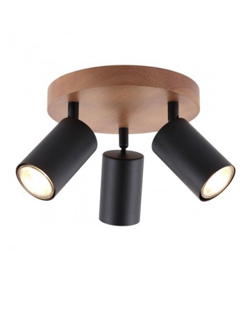 Plafón Foco Cilindro Negro...