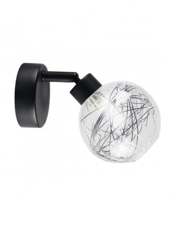 Foco individual tulipa de cristal con alambre