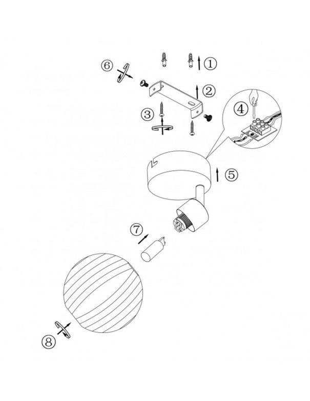 Foco Dorado Tulipa Alambre