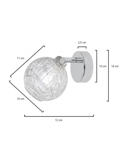 Foco Cromo Tulipa Alambre