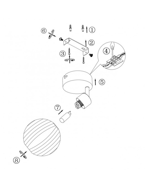 Foco Cromo Tulipa Alambre