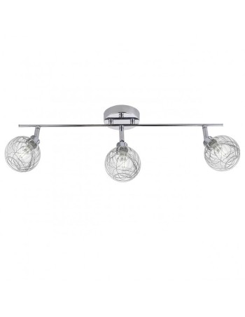 Regleta cromo 3 luces metal