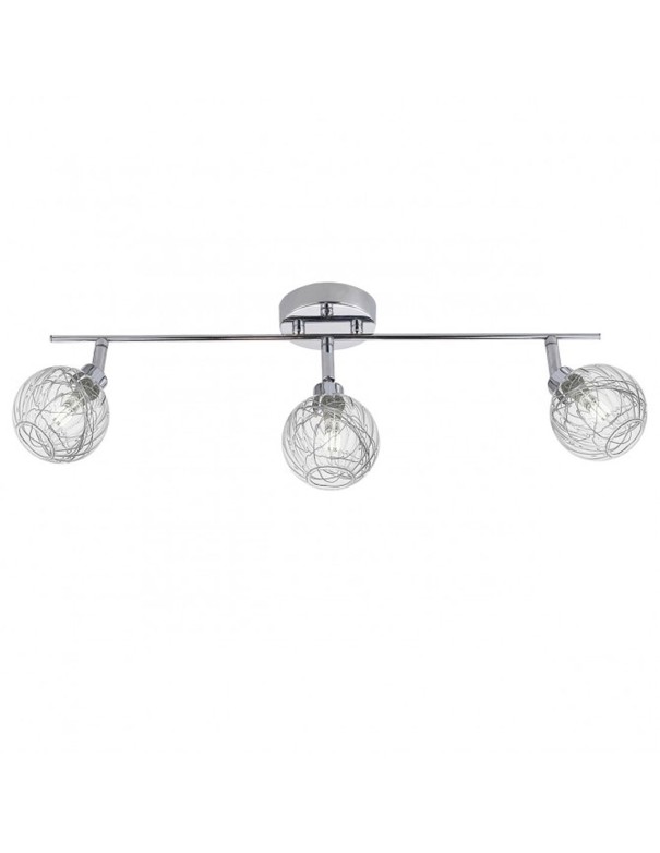 Regleta cromo 3 luces metal