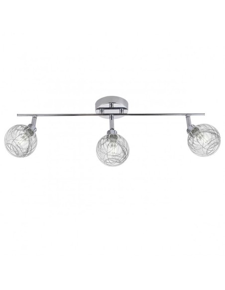Regleta cromo 3 luces metal