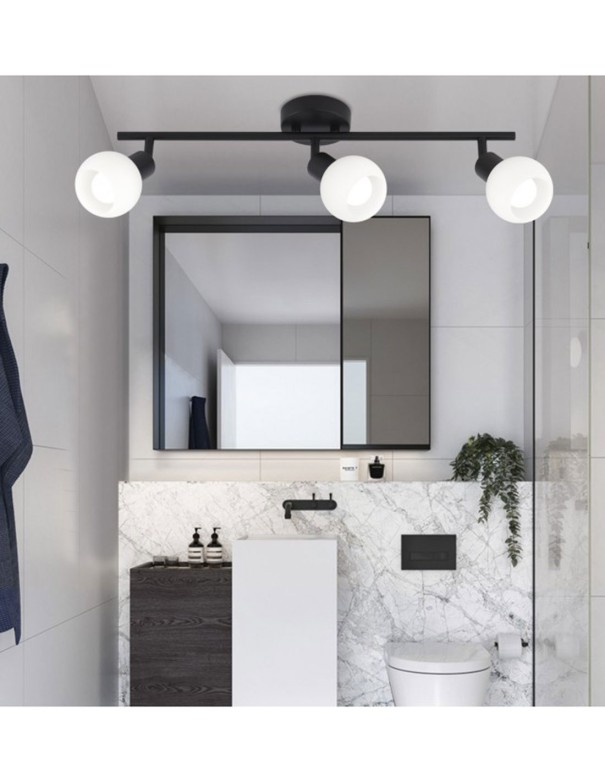 Regleta 3 Luces Orientable Negra