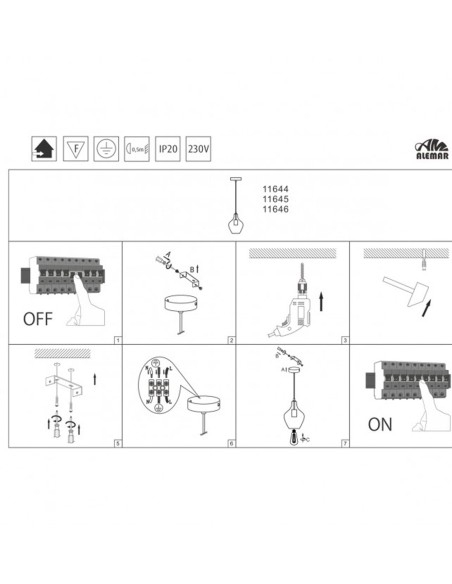 Lámpara Colgante Cristal Transparente