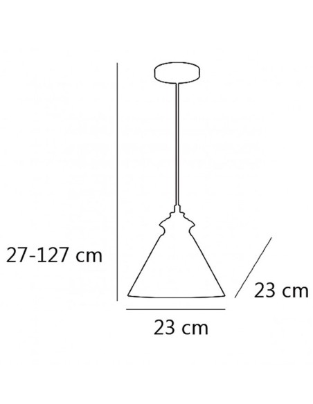 Lámpara Colgante Níquel y Cristal