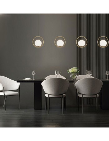 Lámpara Bola Metal y Tulipa...