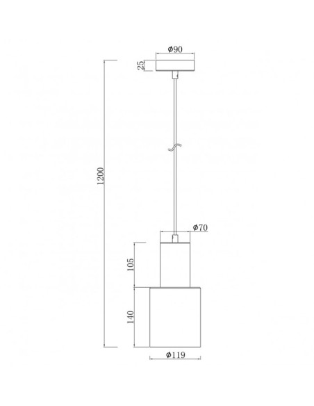 Lámpara Colgante Doble Cilindro