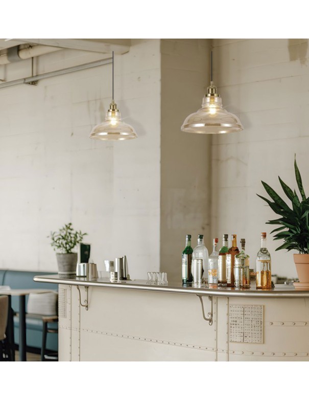 Lámpara Decoración Cristal Ambar...