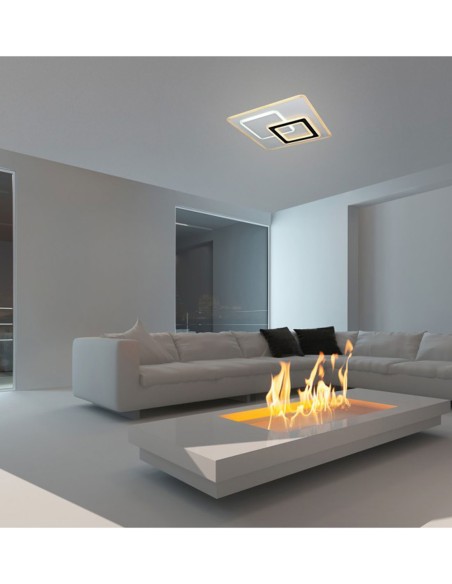 Plafón Diseño Moderno Blanco y Negro