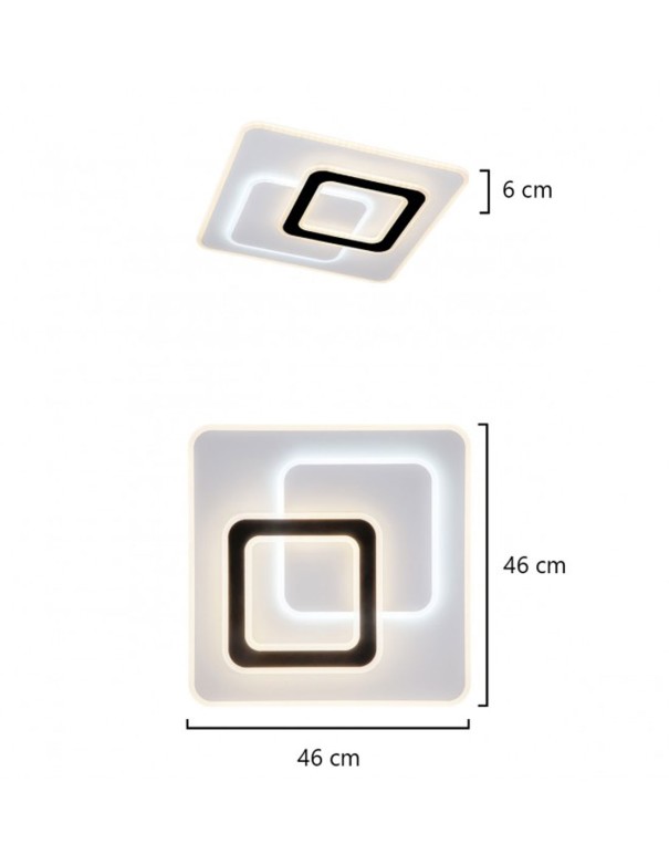 Plafón Diseño Moderno Blanco y Negro