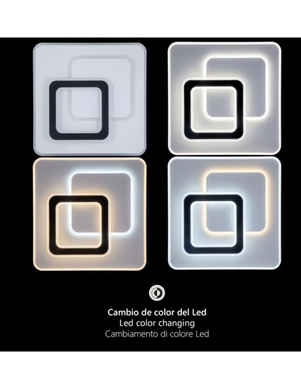 Plafón Diseño Moderno Blanco y Negro